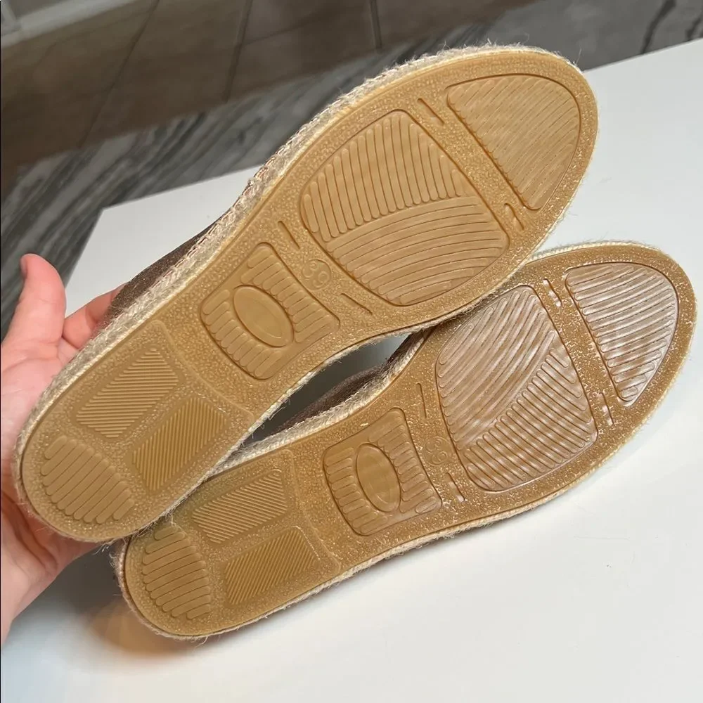 JUTELIA Women’s Made in Spain Espadrilles - Leather Rosegold